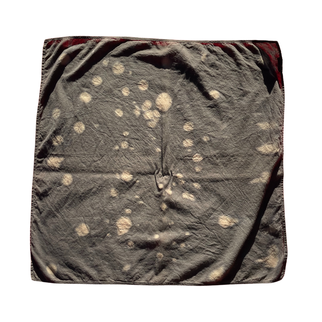 Frozen Stars. Botanically Dyed Bandana.