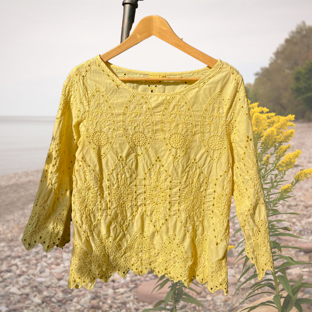 Goldenrod Embroidered Top